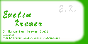 evelin kremer business card